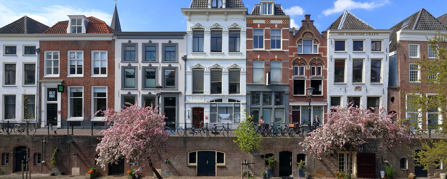 buildings along a canal in Utrecht