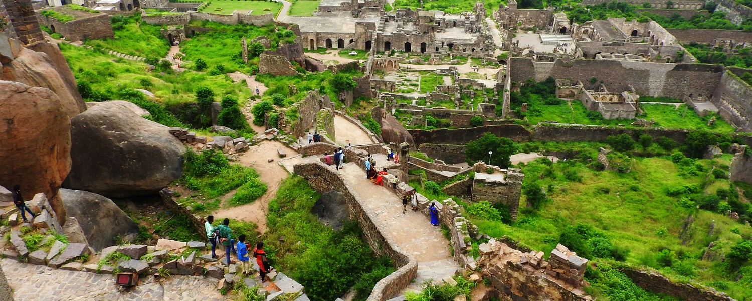 Hyderabad ruins and city