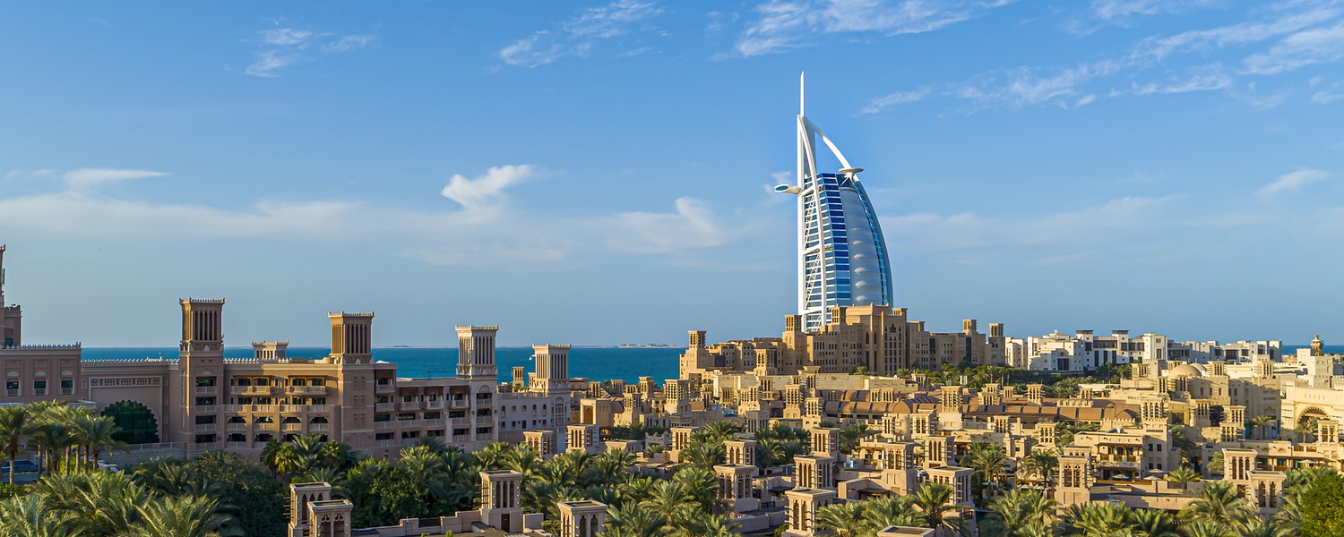 Madinat Jumeirah is an Arabian mini-city in Dubai and Burj Al Arab