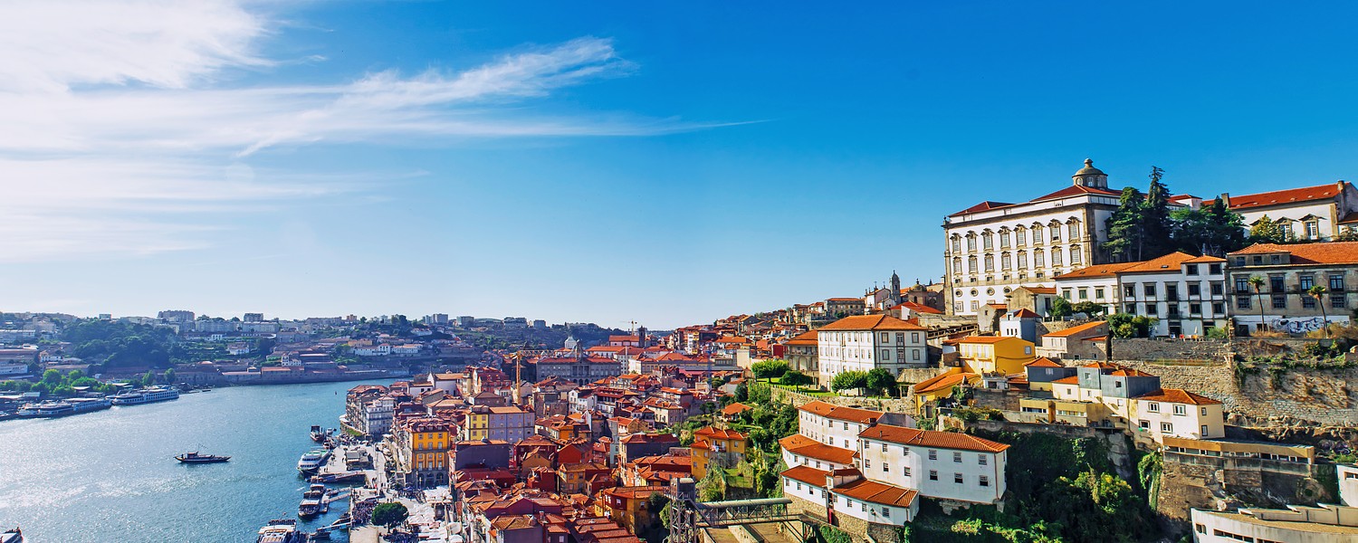 Porto skyline and the Douro river