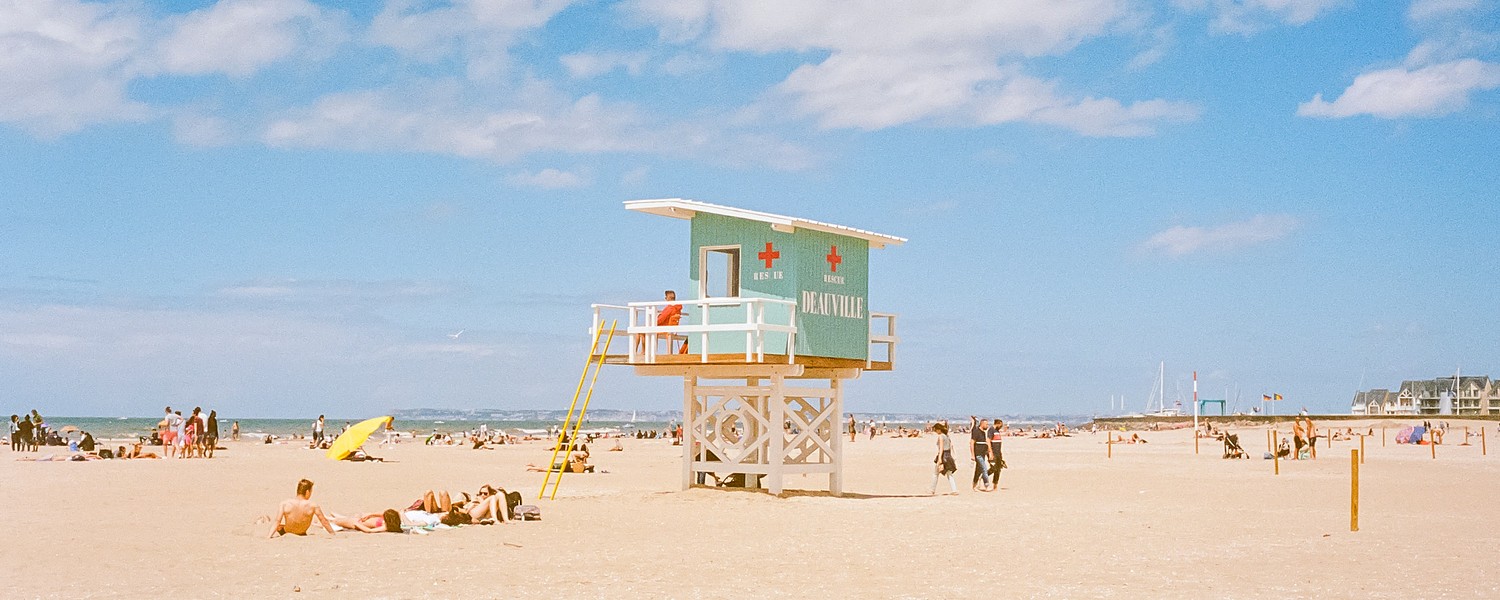 lifeguard house at the beach in Deauville